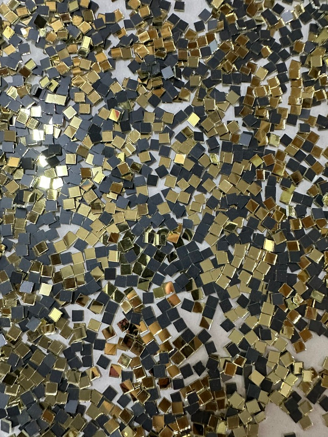 Golden Square Shape Mirror