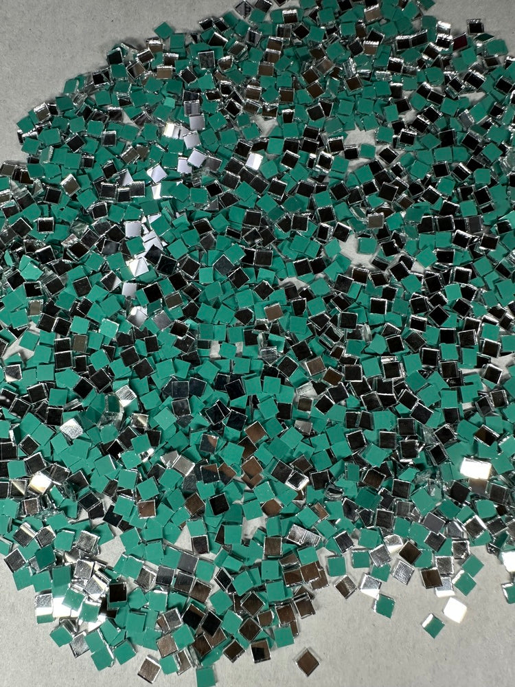 Silver Square Shape Mirror