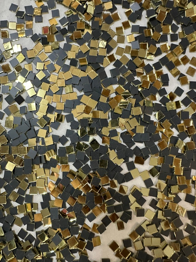 Golden Square Shape Mirror