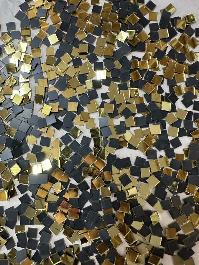 Golden Square Shape Mirror