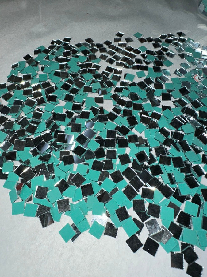 Silver Square Shape Mirror