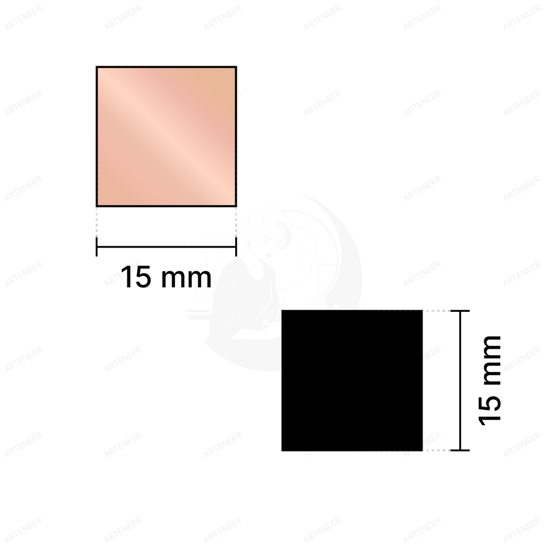 Pink Square Shape Mirror