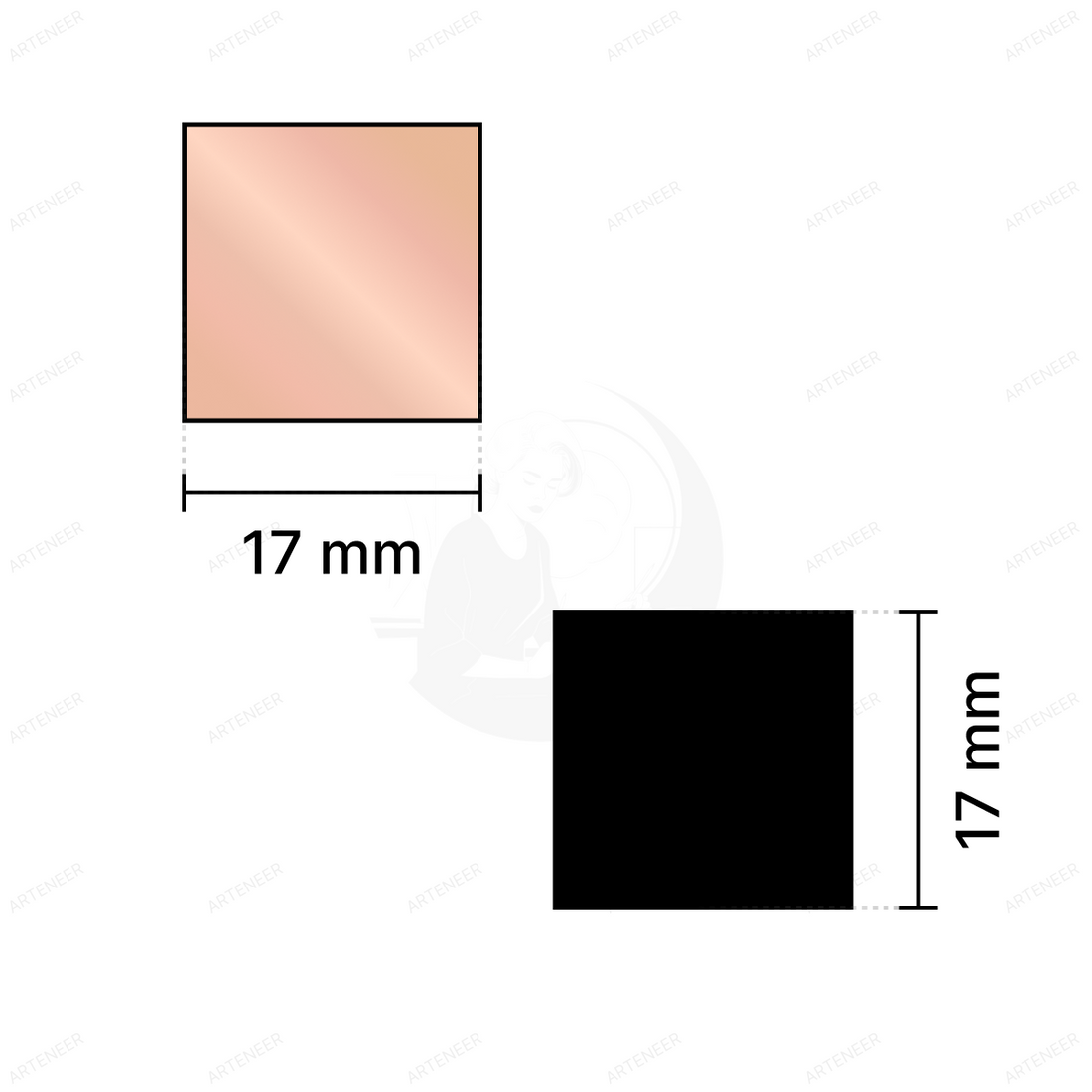 Pink Square Shape Mirror