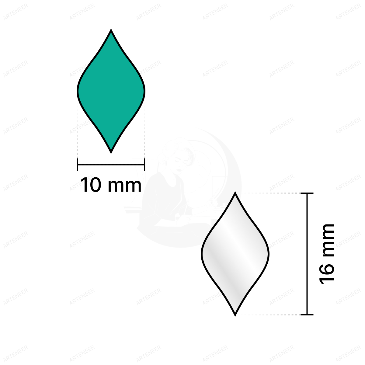 Silver Seashell Shape Mirror