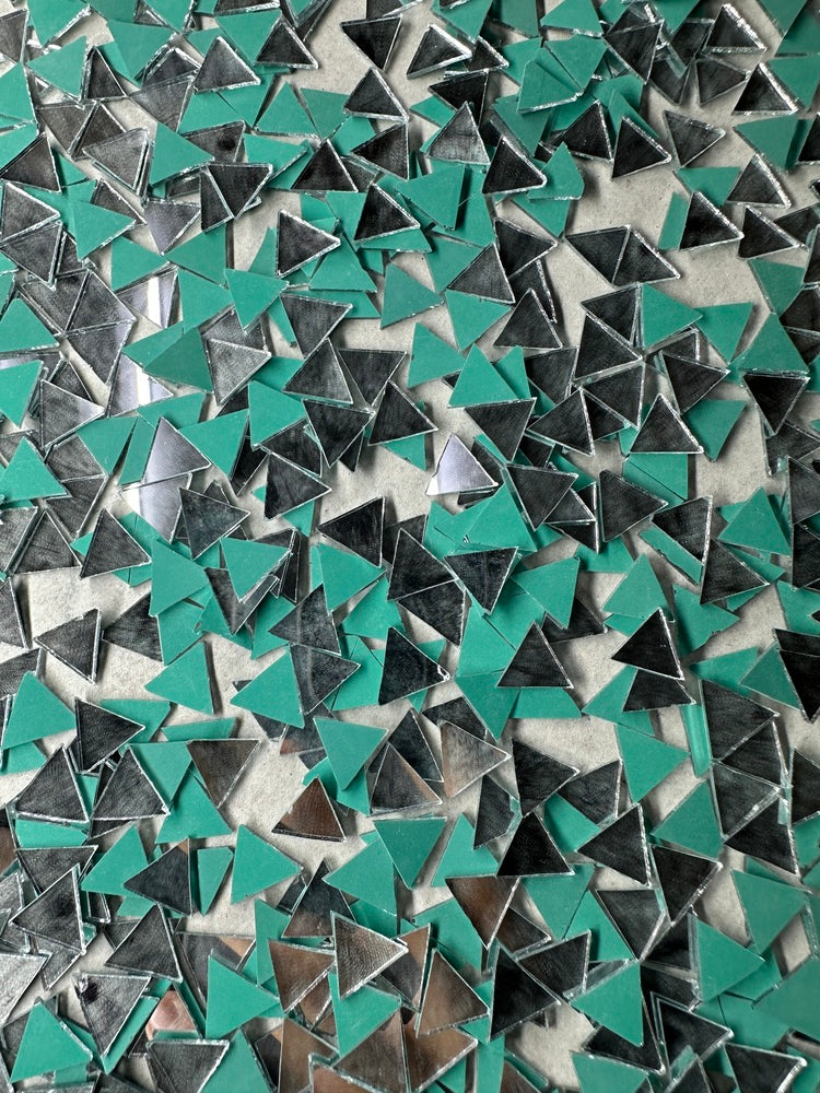 Silver Triangle Shape Mirror