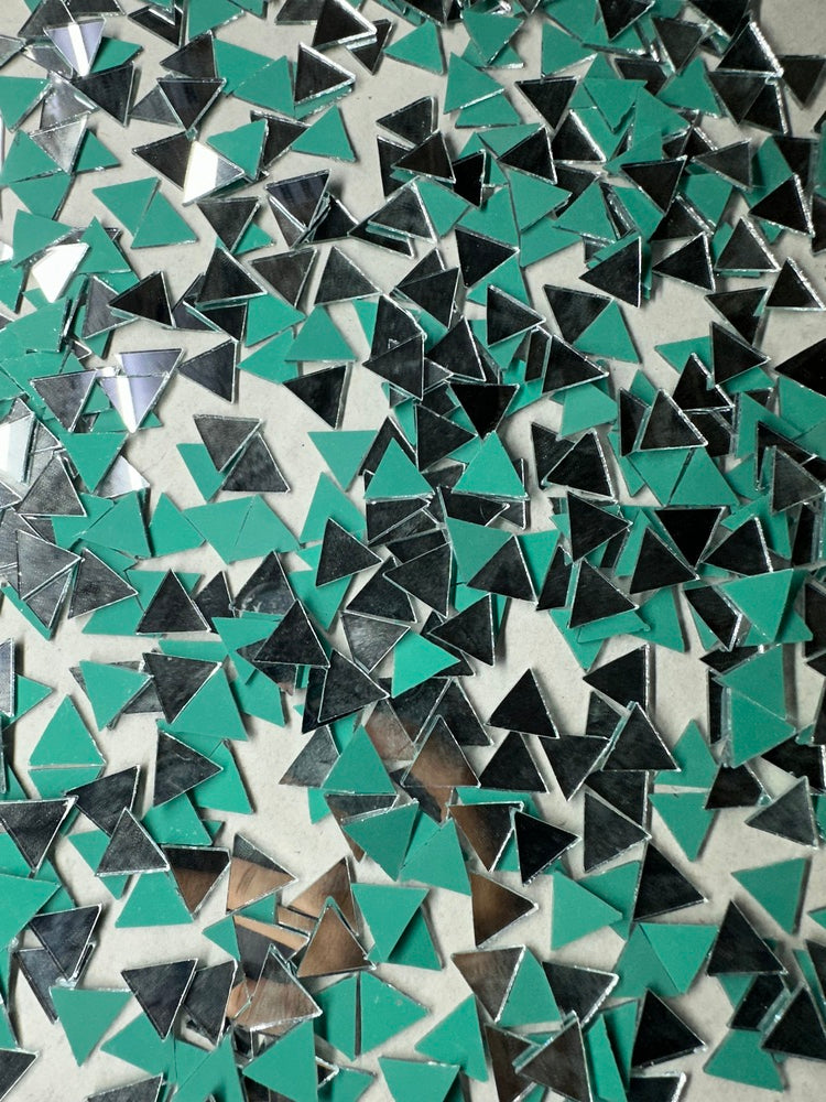 Silver Triangle Shape Mirror