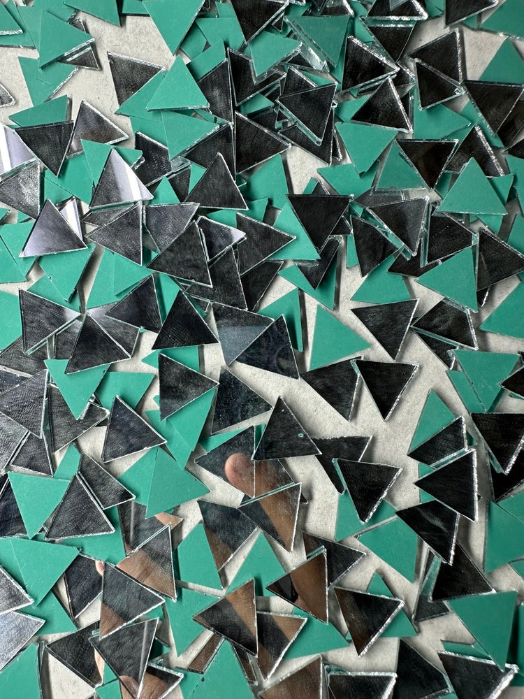 Silver Triangle Shape Mirror