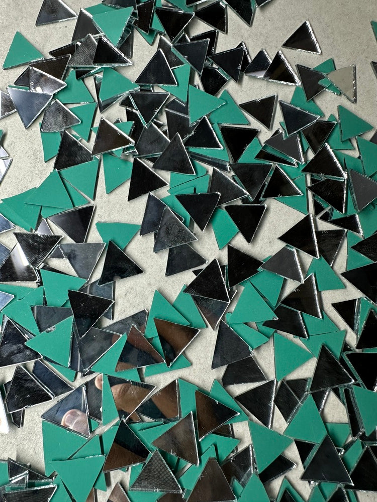 Silver Triangle Shape Mirror