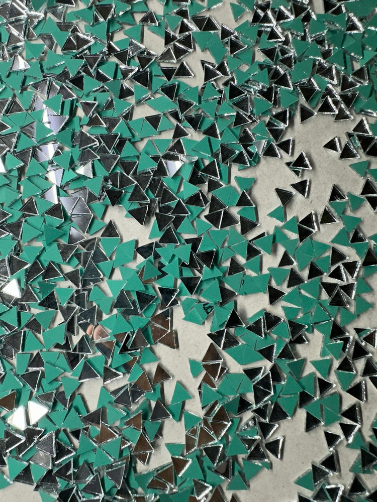 Silver Triangle Shape Mirror