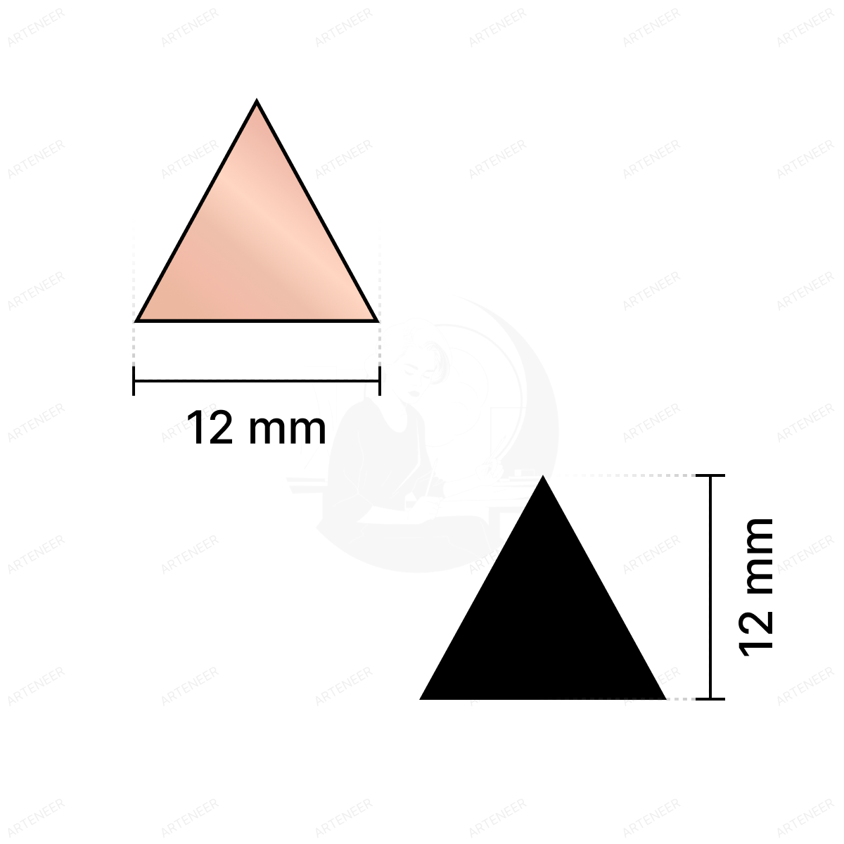 Pink Triangle Shape Mirror