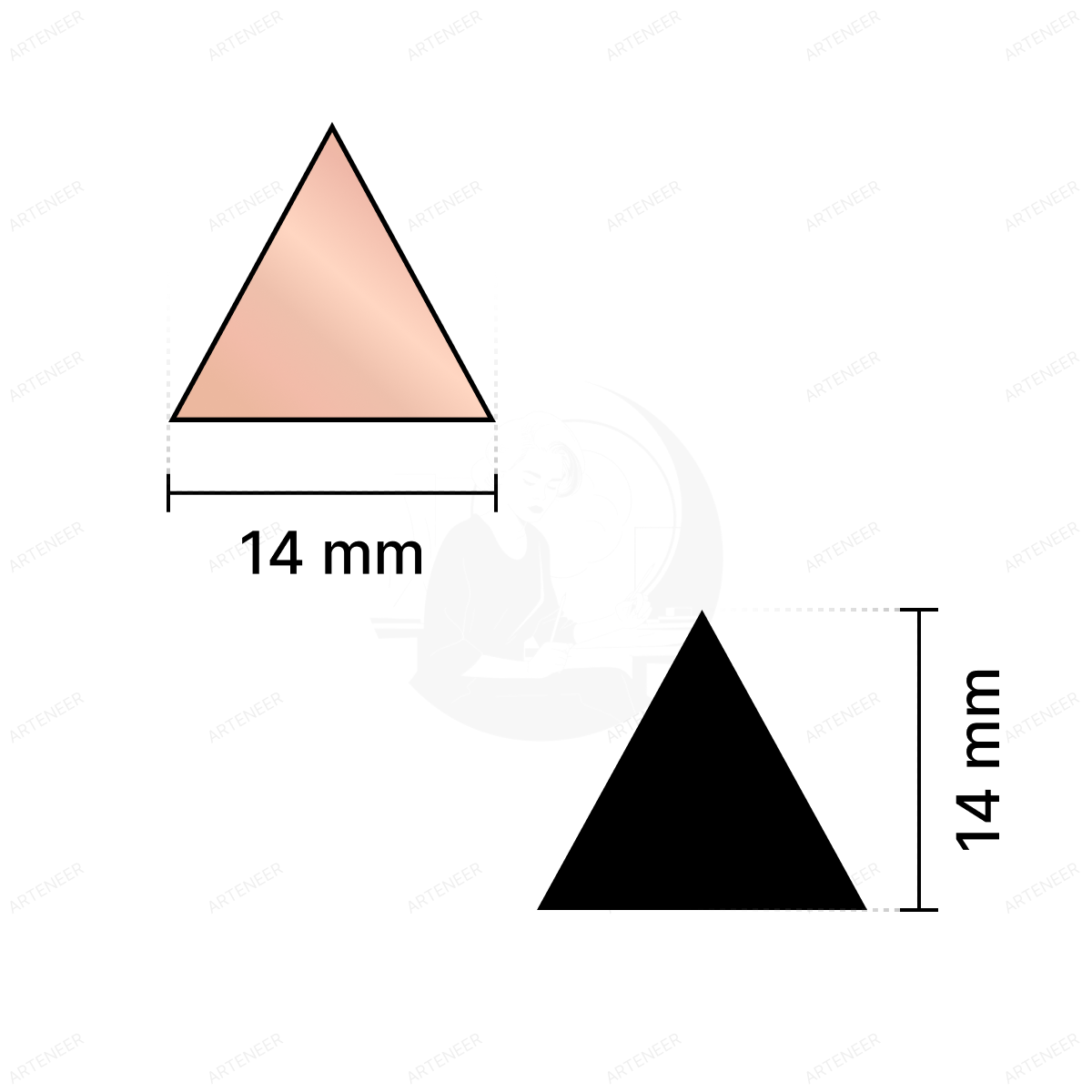 Pink Triangle Shape Mirror