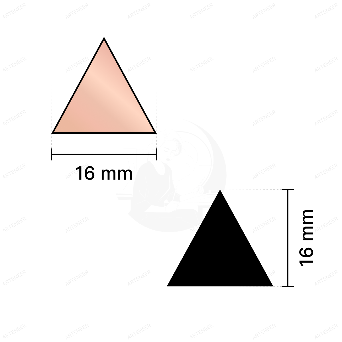 Pink Triangle Shape Mirror