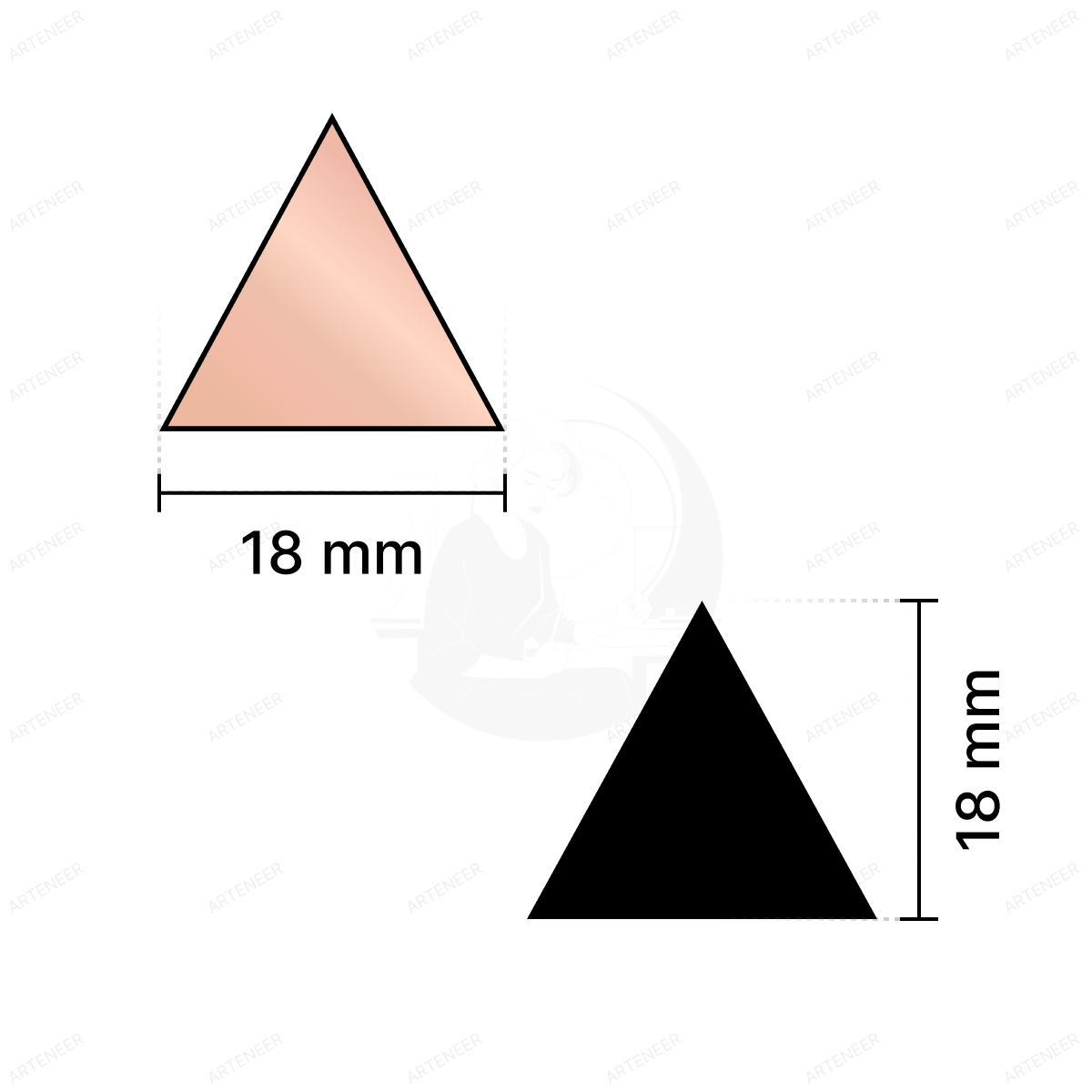 Pink Triangle Shape Mirror