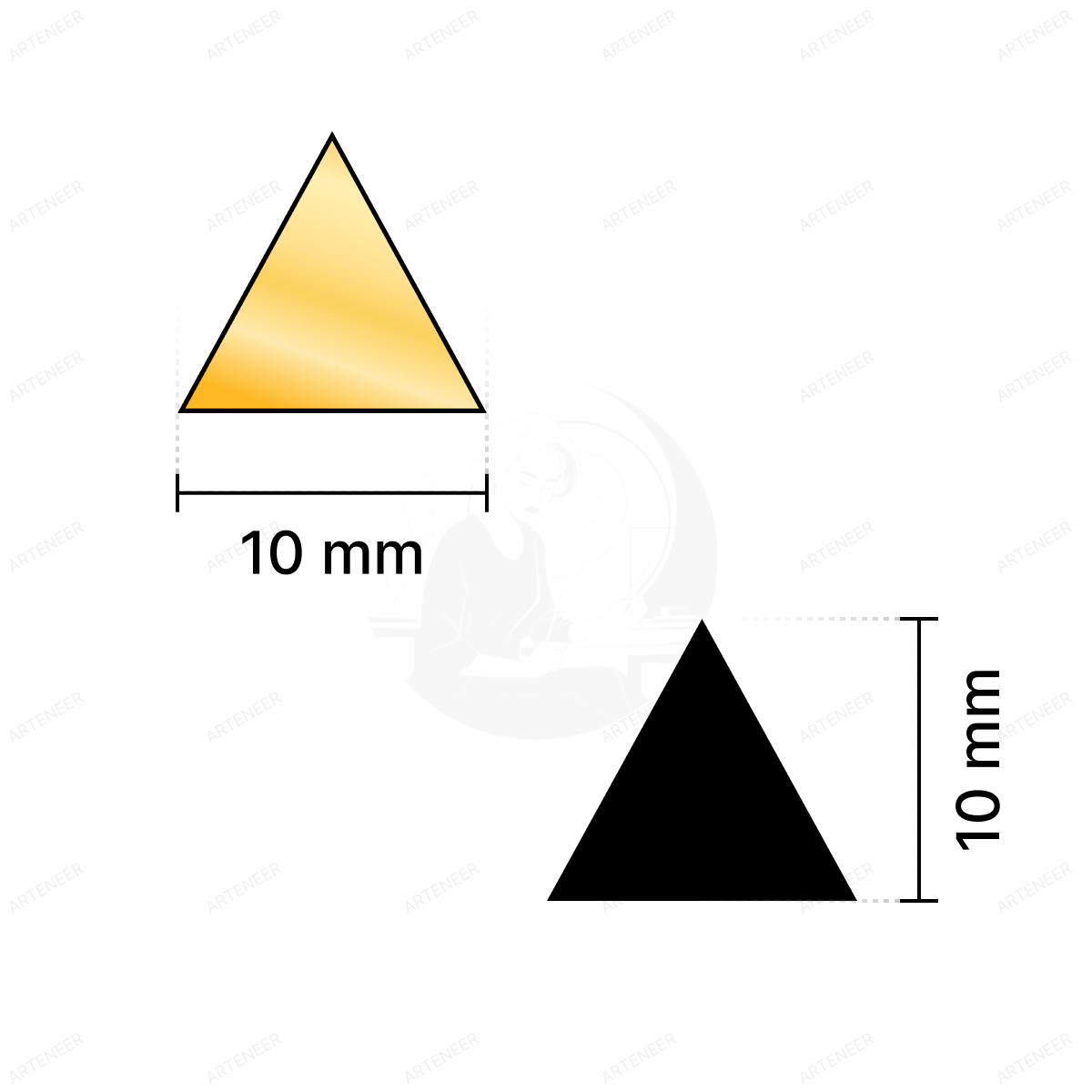 Golden Triangle Shape Mirror