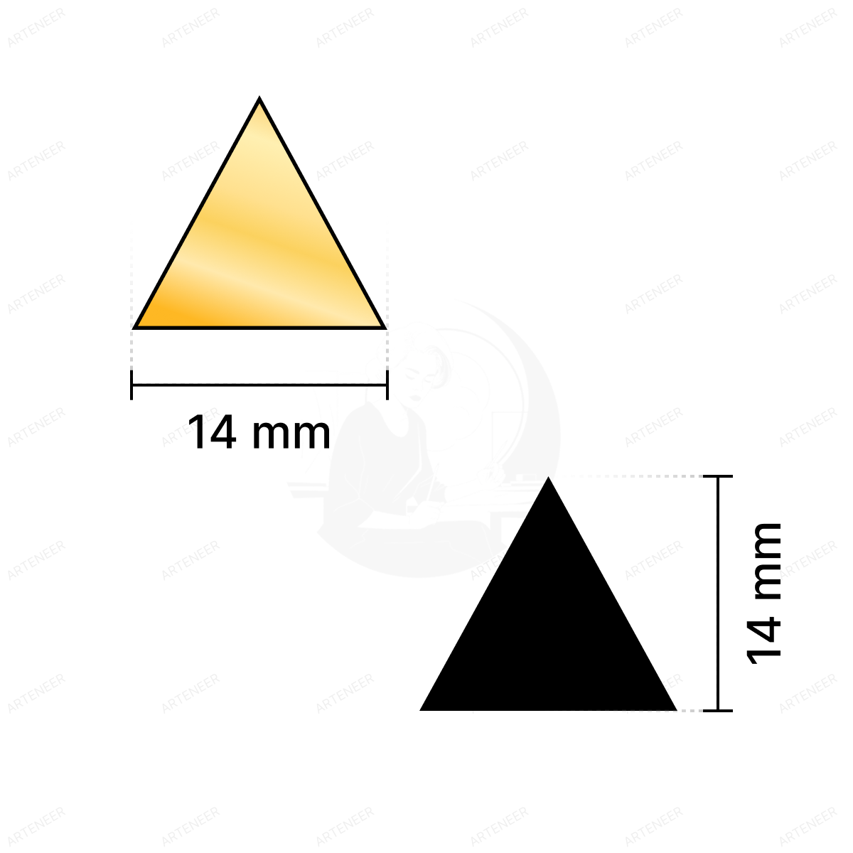 Golden Triangle Shape Mirror