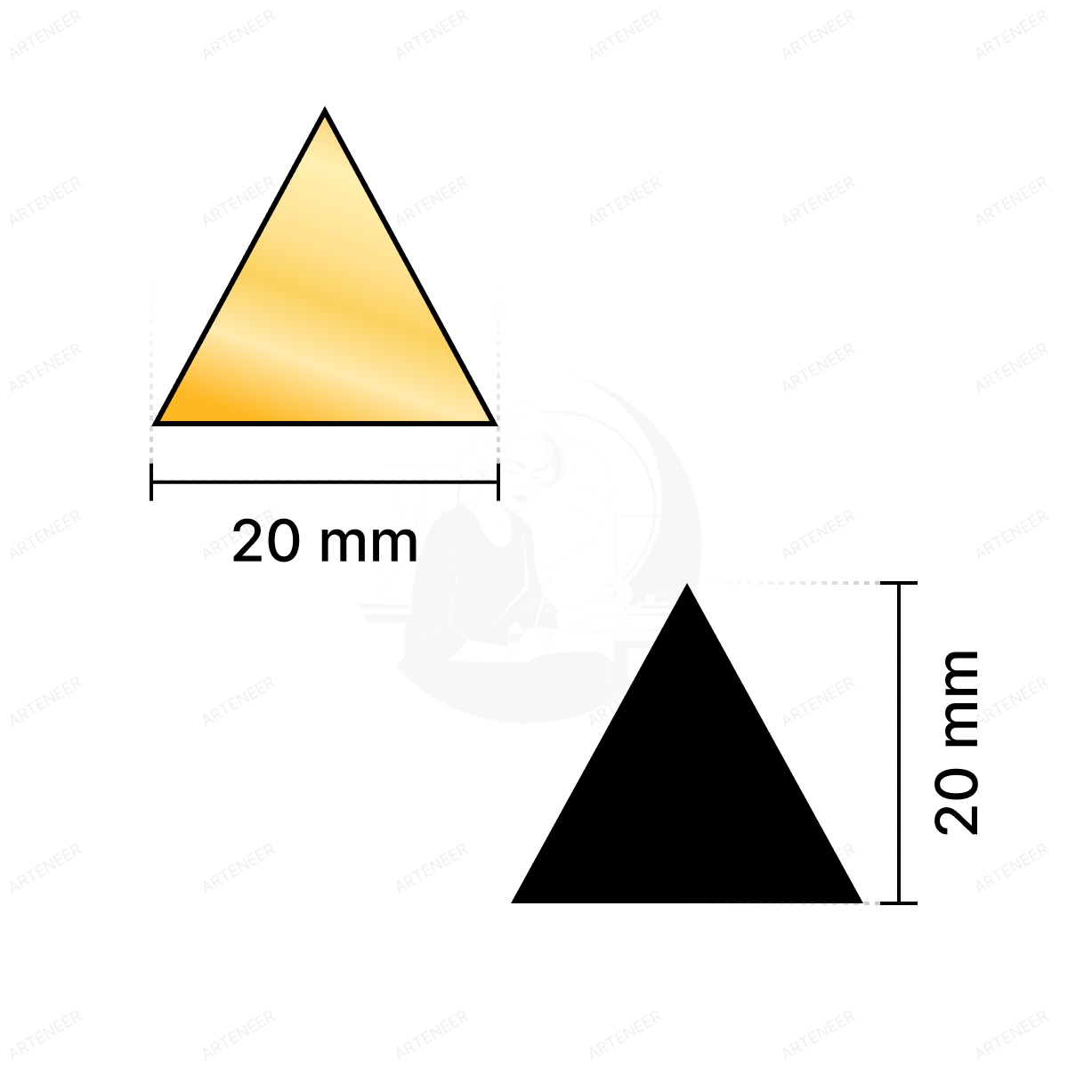 Golden Triangle Shape Mirror