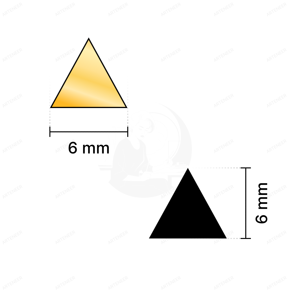 Golden Triangle Shape Mirror