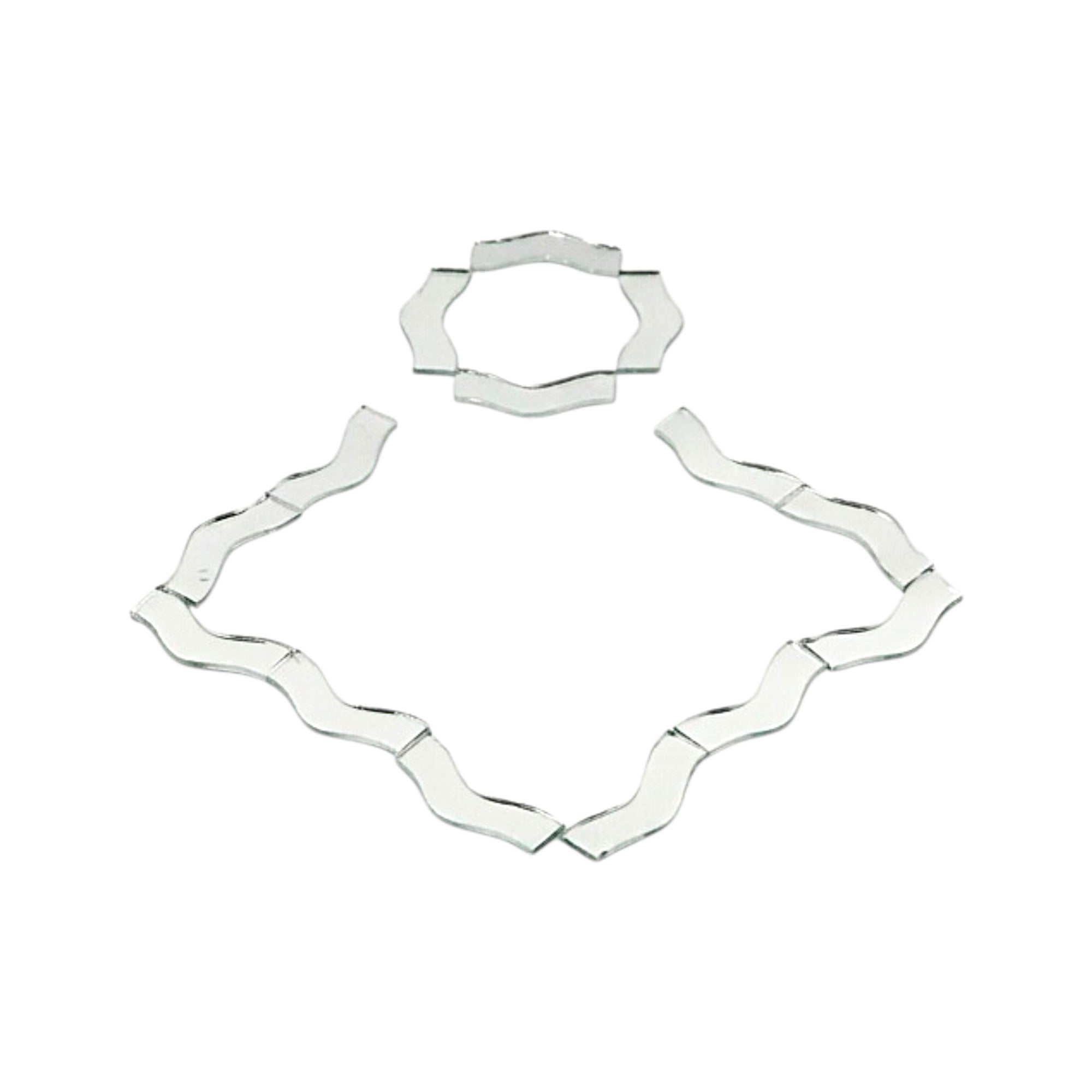 Silver Border Shape  Mirror