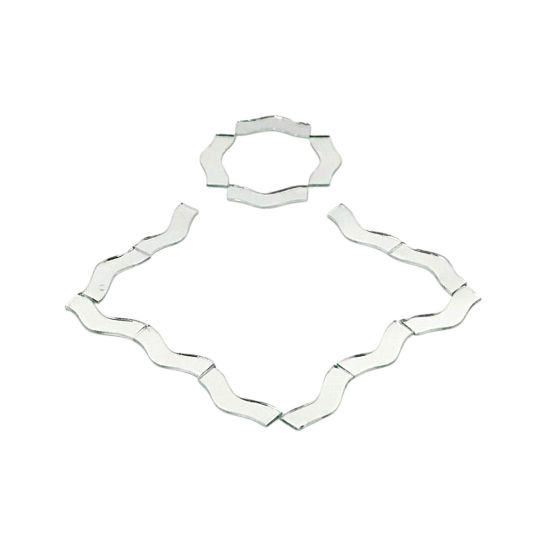 Silver Border Shape  Mirror