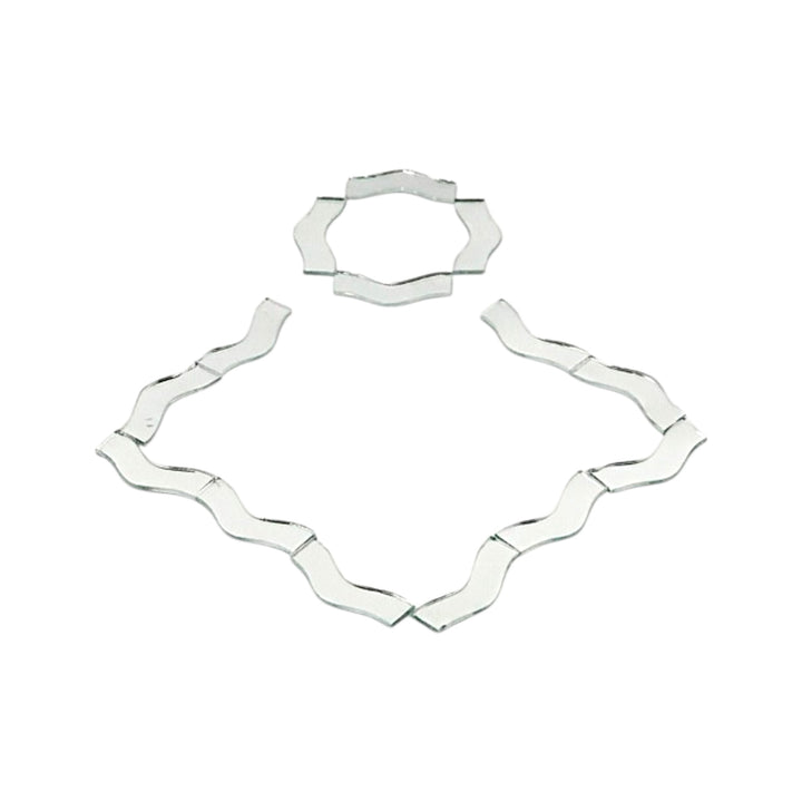 Silver Border Shape  Mirror