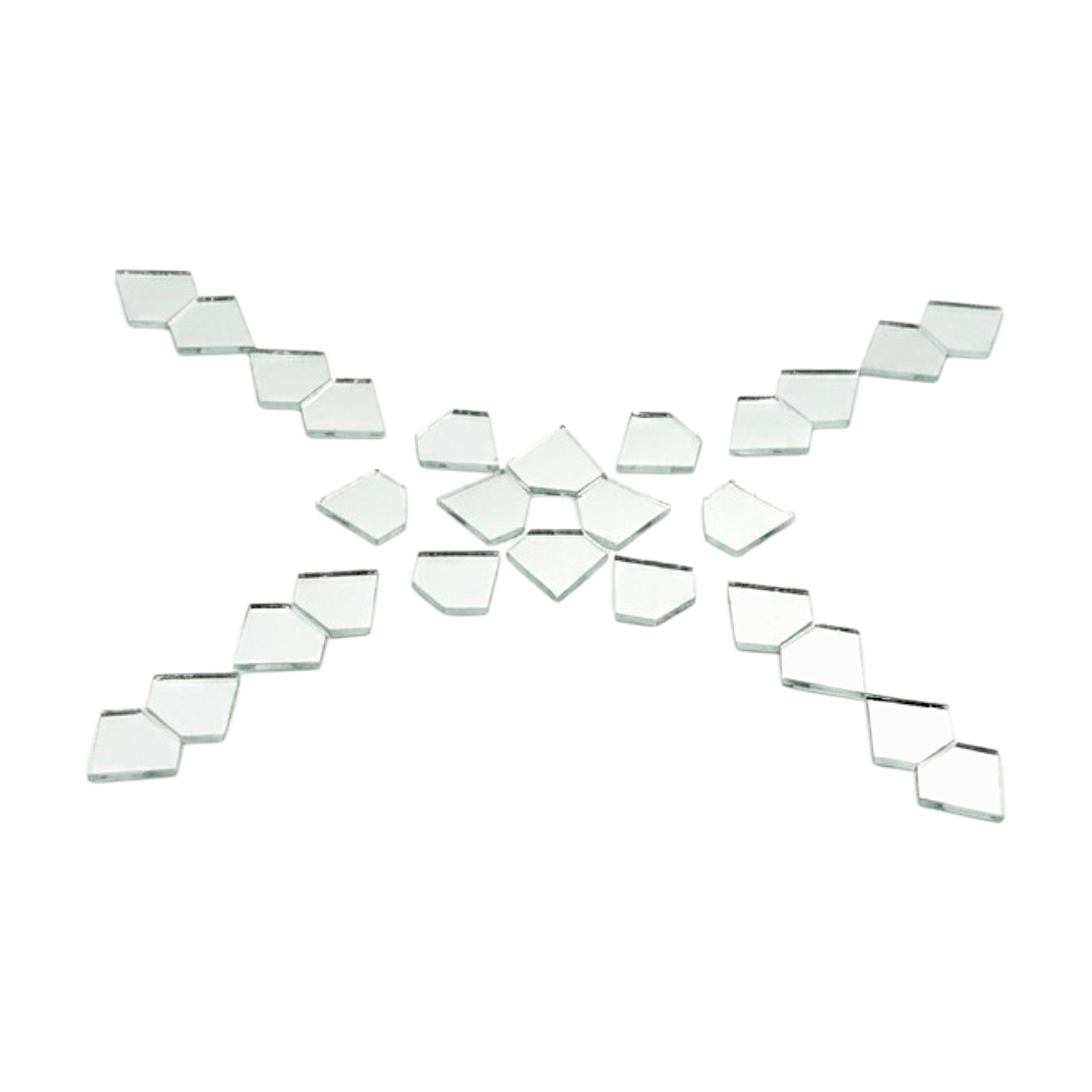 Silver Diamond Shape  Mirror