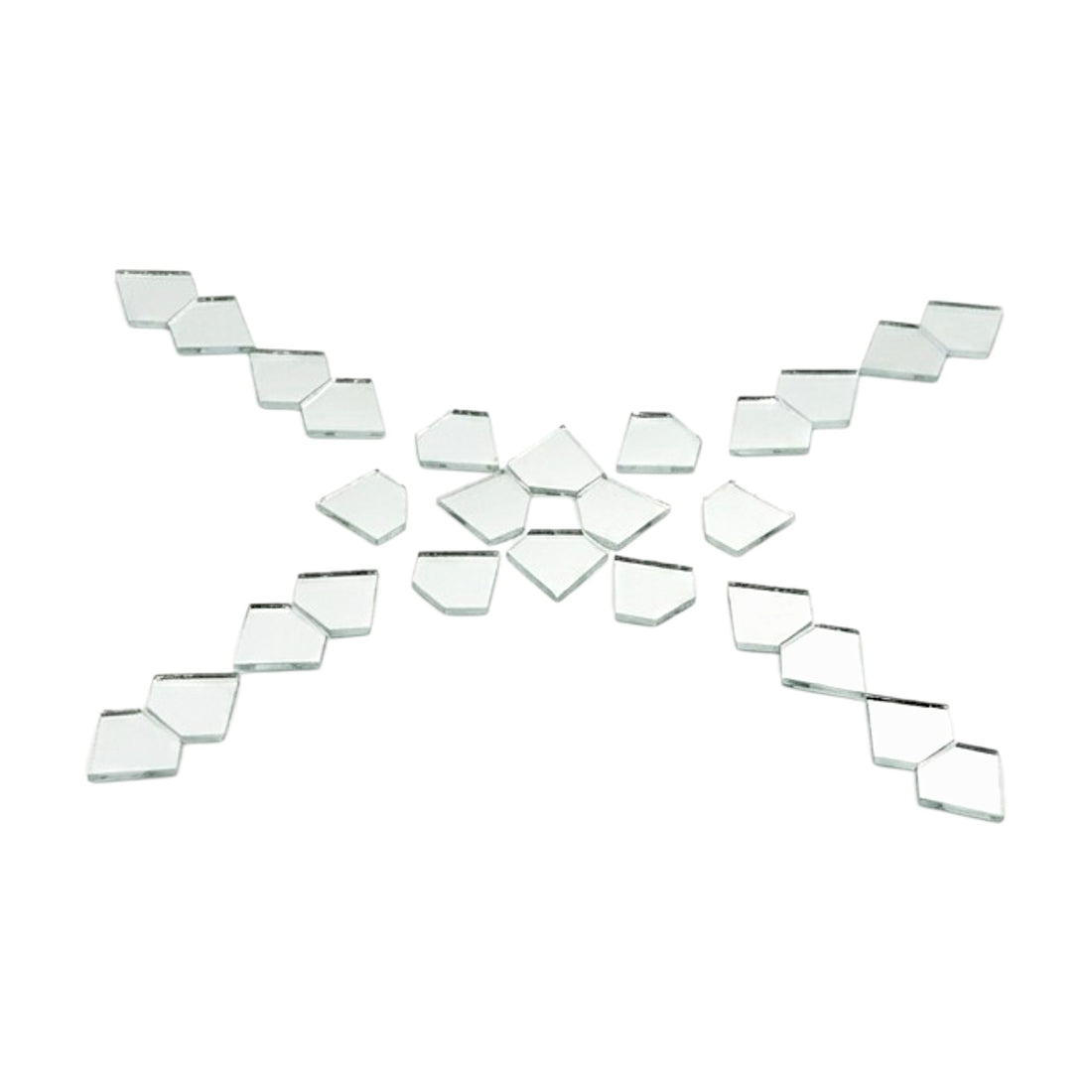 Silver Diamond Shape  Mirror