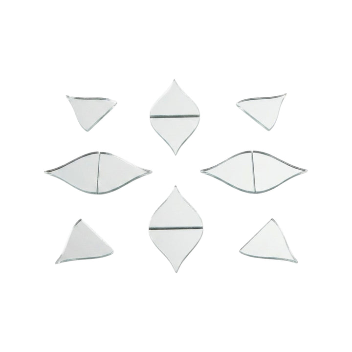 Silver Half Diya Shape Mirror