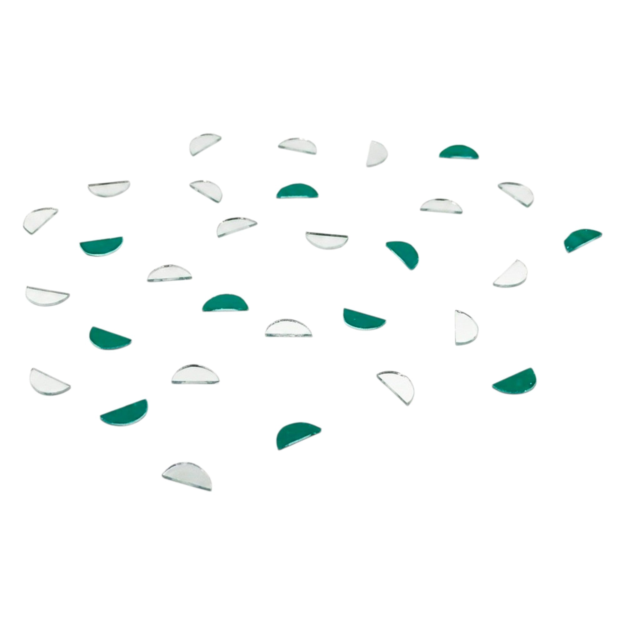 Silver Half Round Shape Mirror