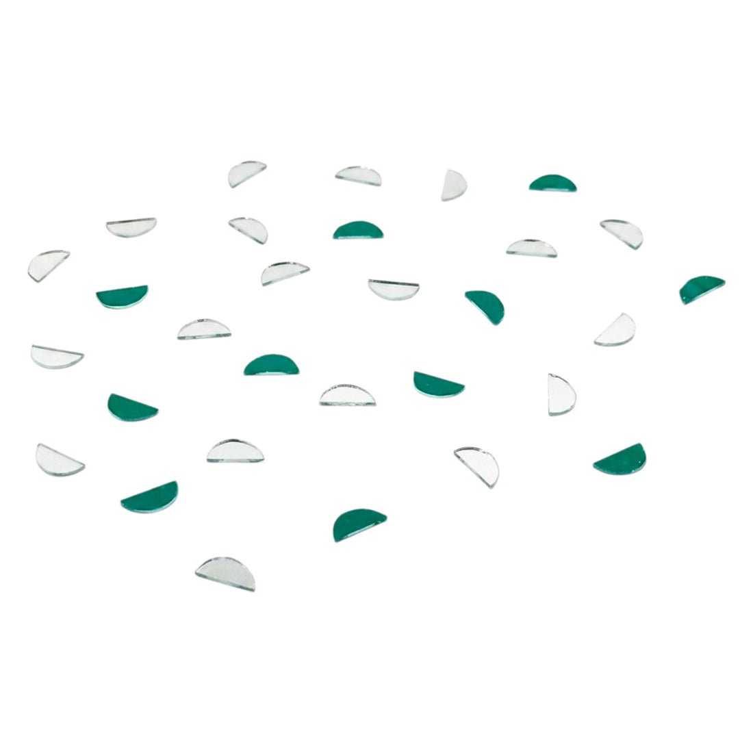 Silver Half Round Shape Mirror
