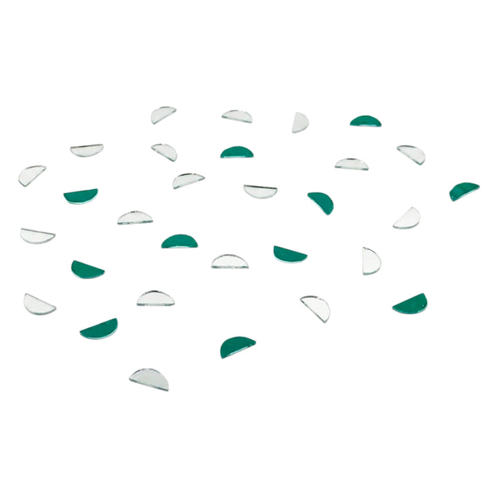 Silver Half Round Shape Mirror