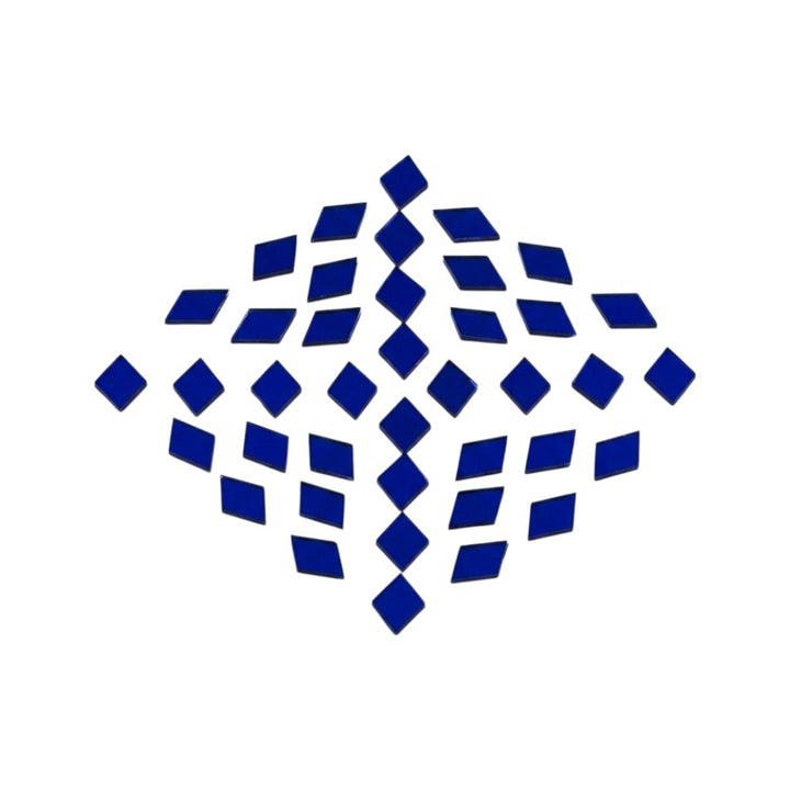 Blue Kaju Katri Shape Mirror