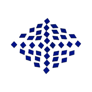 Blue Kaju Katri Shape Mirror