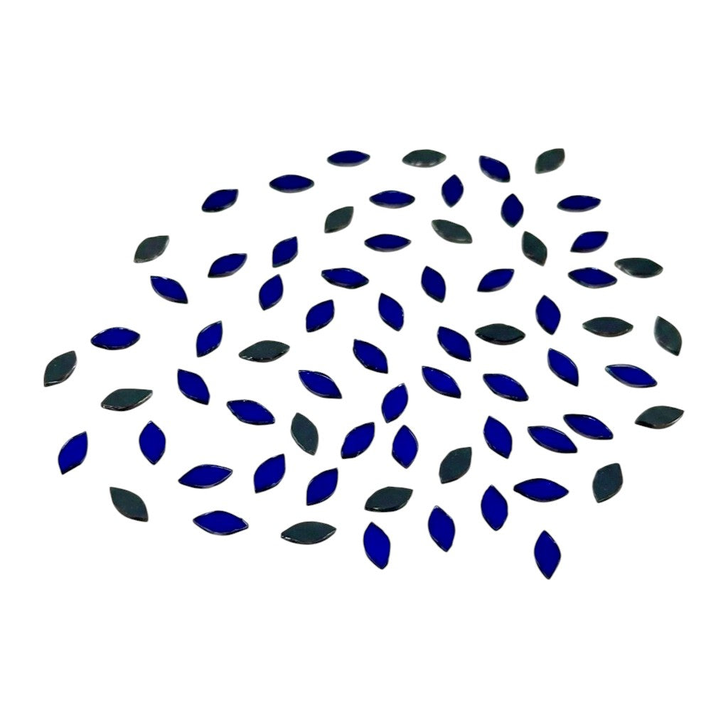 Blue Kashti Pan Shape Mirror