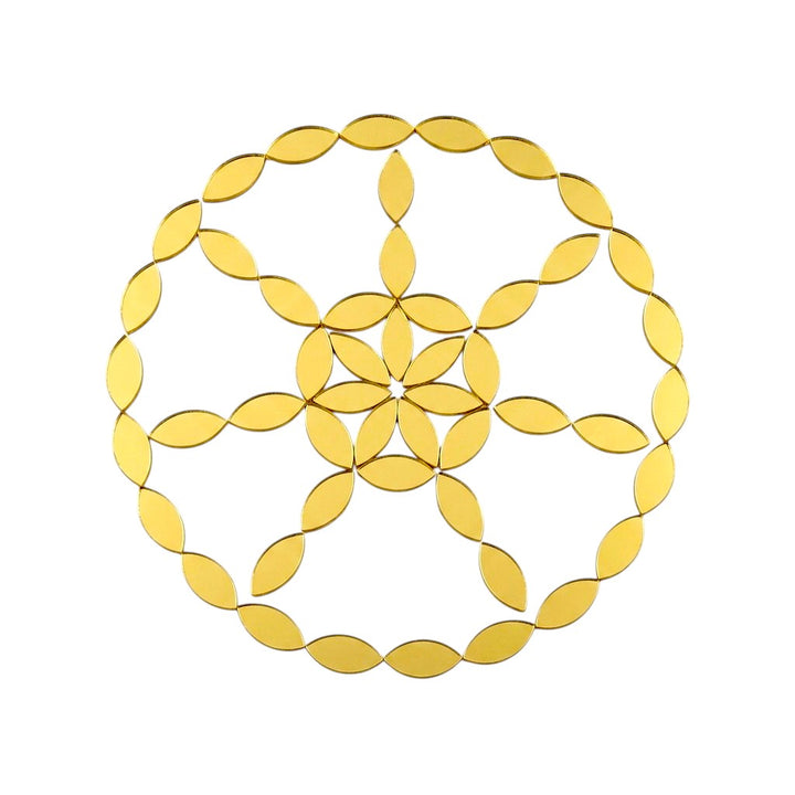 Golden Kashti Pan Shape Mirror