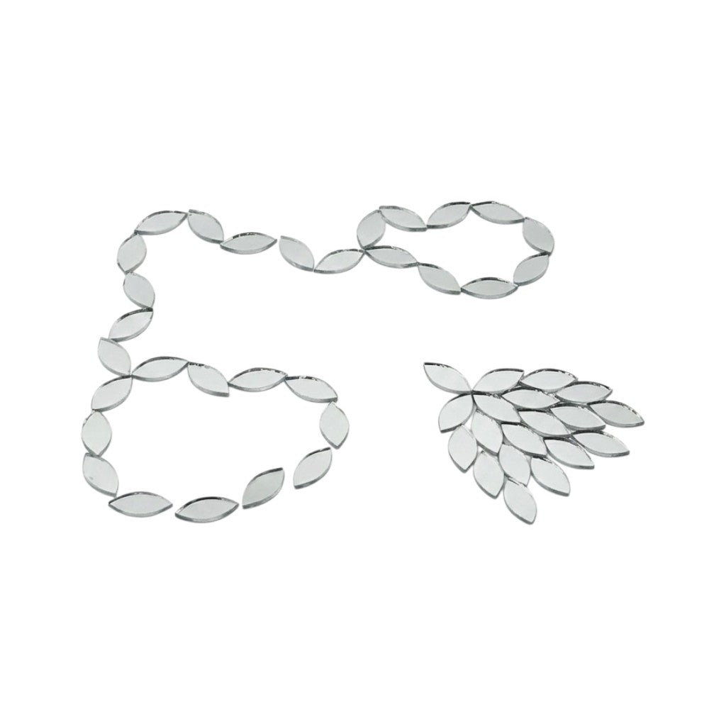 Silver Kashti Pan Shape Mirror