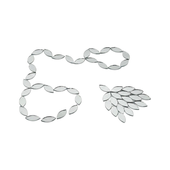 Silver Kashti Pan Shape Mirror