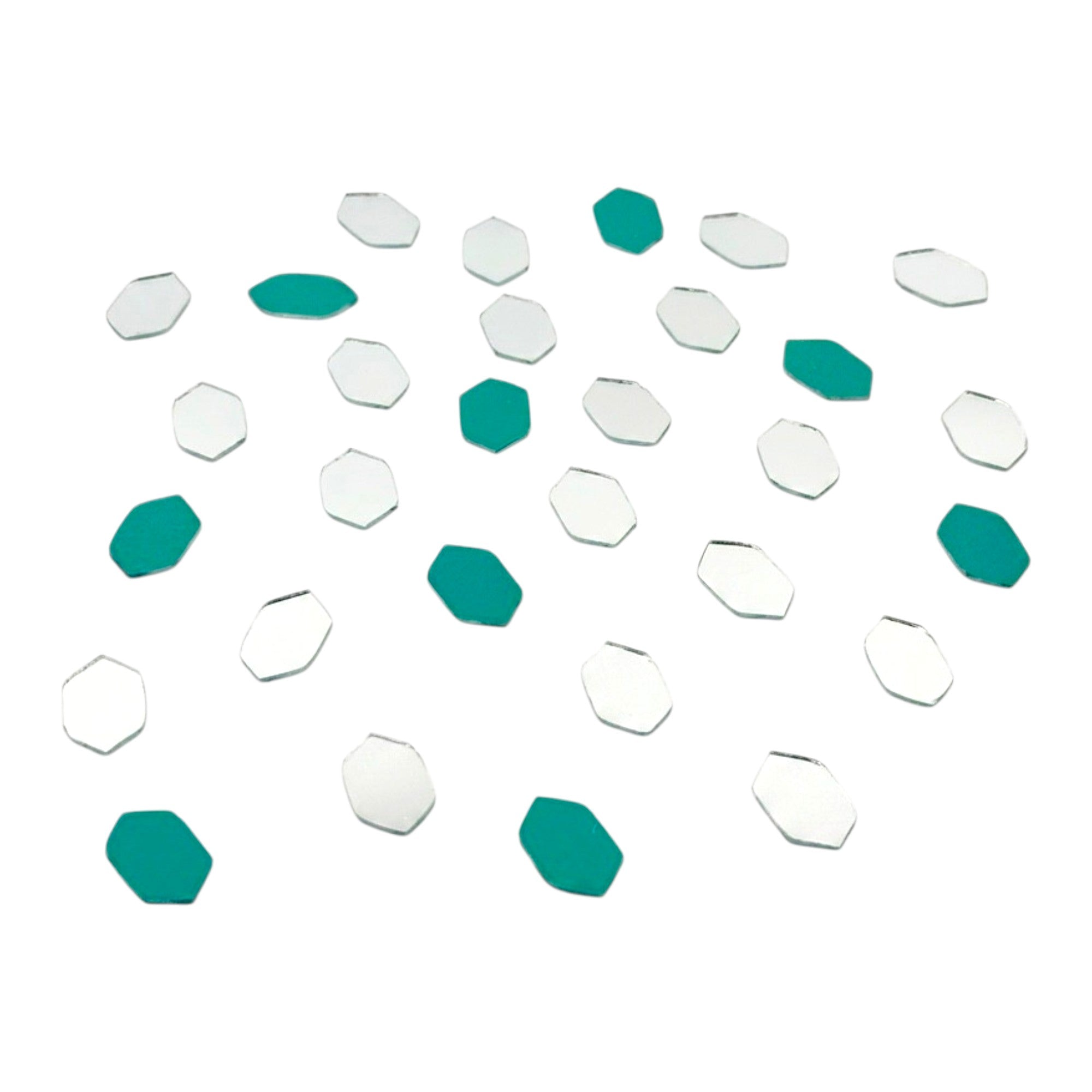 Silver Ls hexa Shape  Mirror