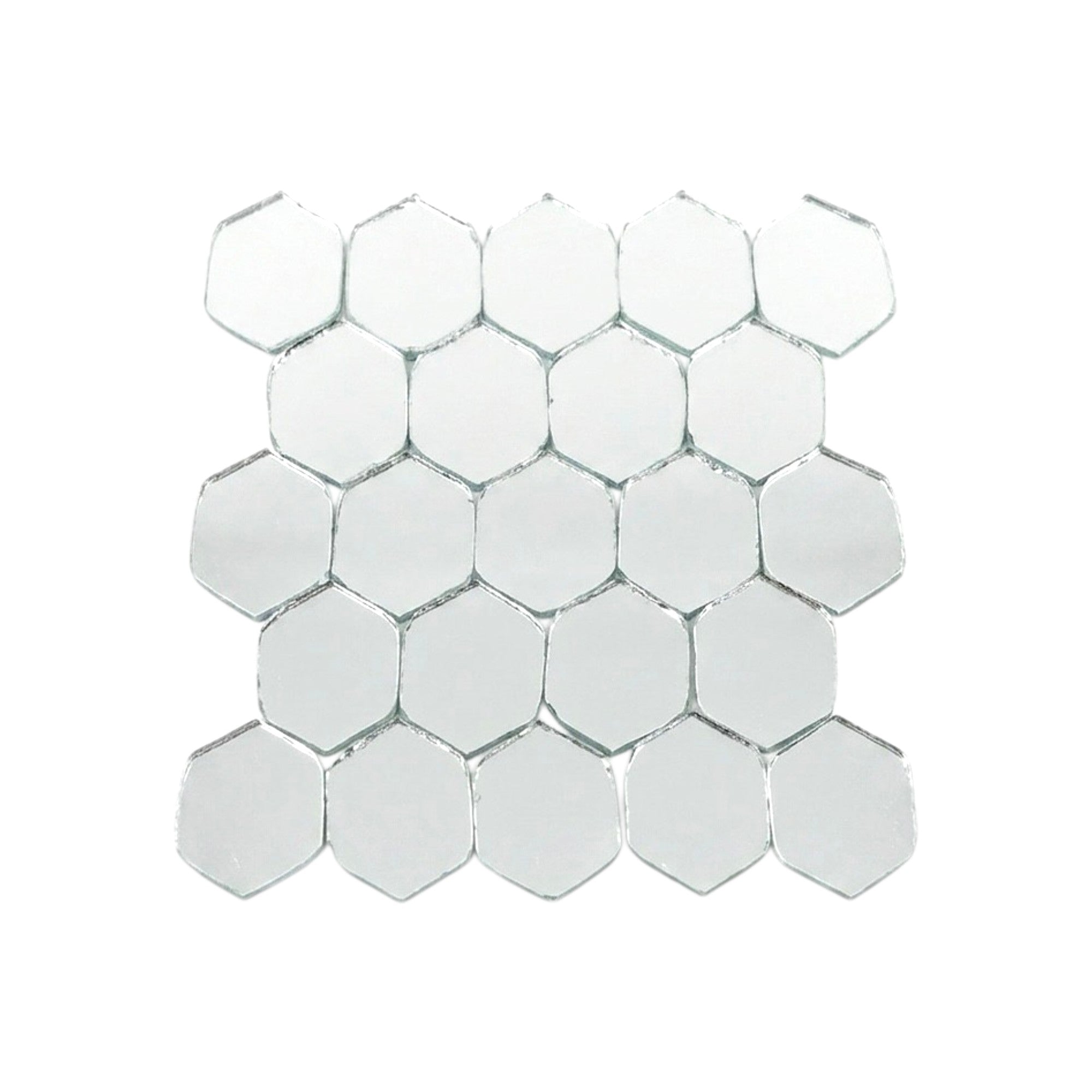 Silver Ls hexa Shape  Mirror