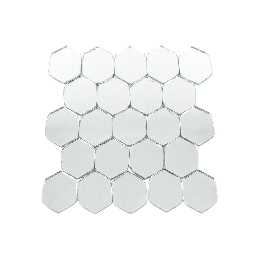 Silver Ls hexa Shape  Mirror