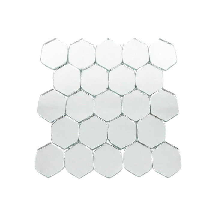 Silver Ls hexa Shape  Mirror