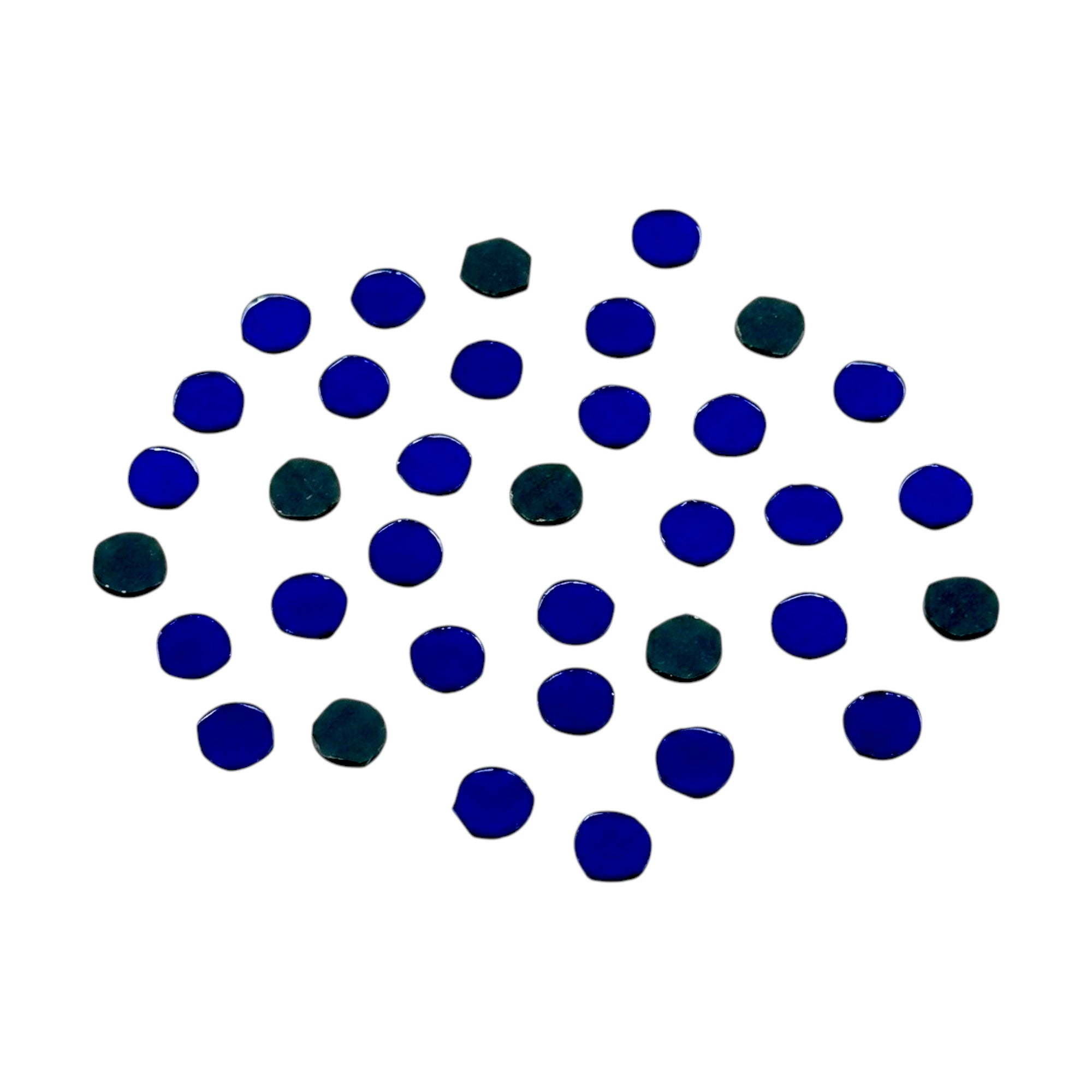 Blue Round Shape Mirror