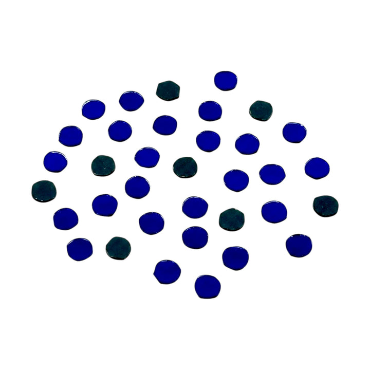 Blue Round Shape Mirror