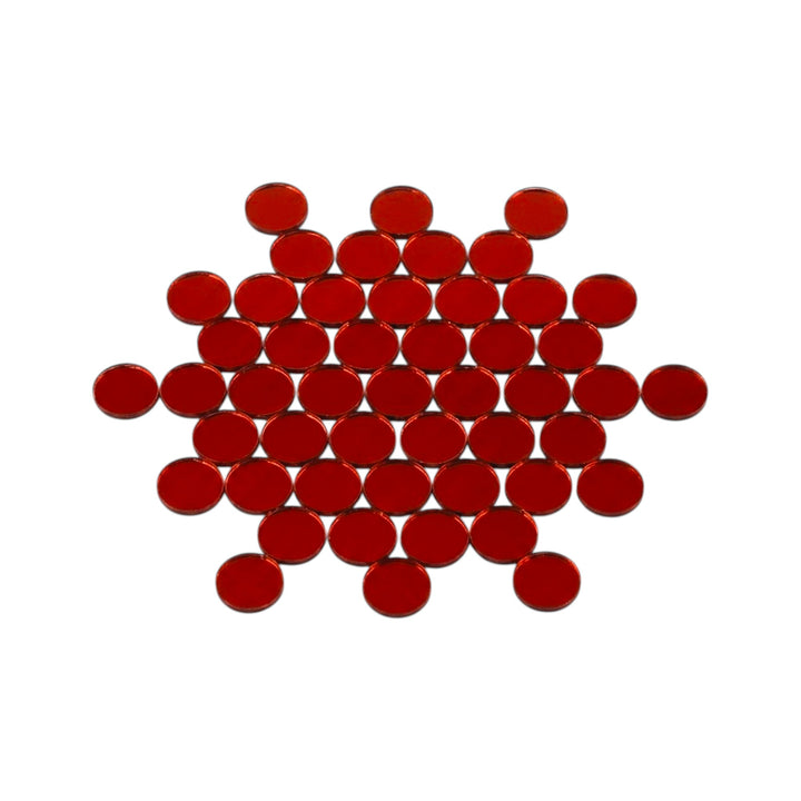 Red Round Shape Mirror