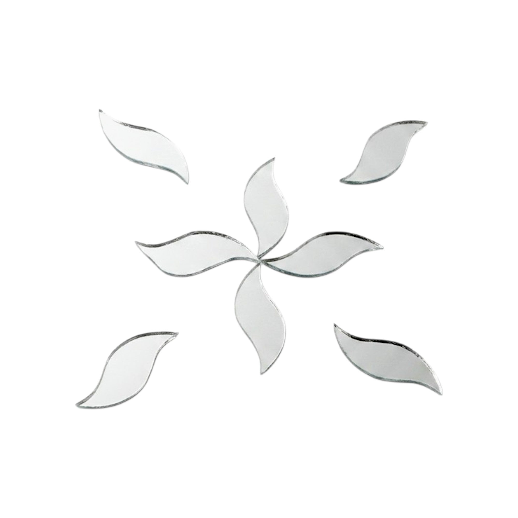 Silver S-Leaf Shape Mirror