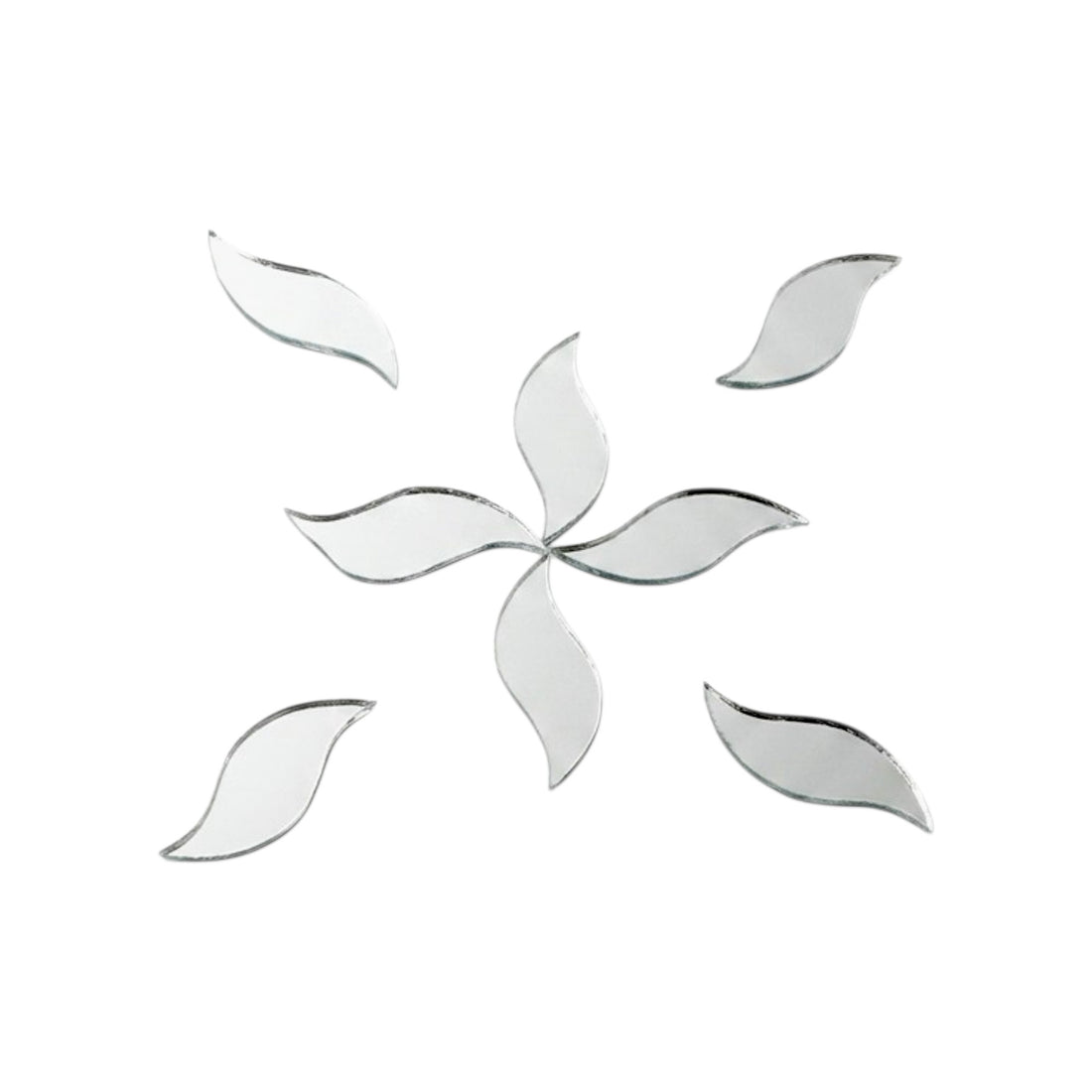 Silver S-Leaf Shape Mirror