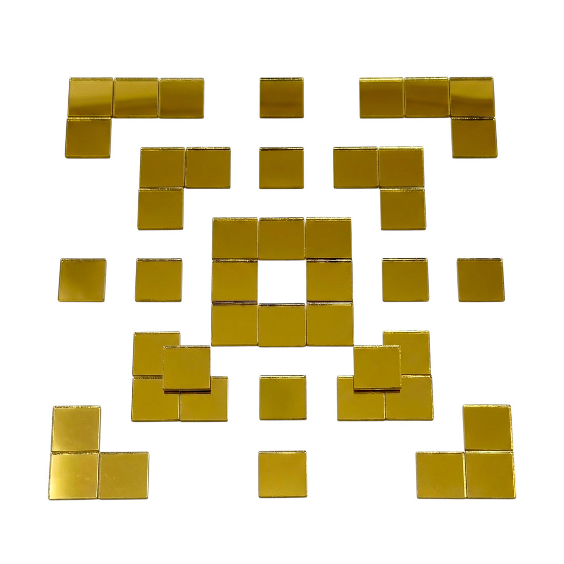 Golden Square Shape Mirror