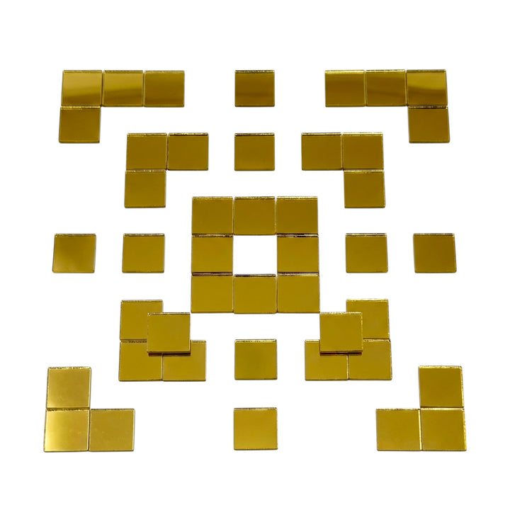 Golden Square Shape Mirror