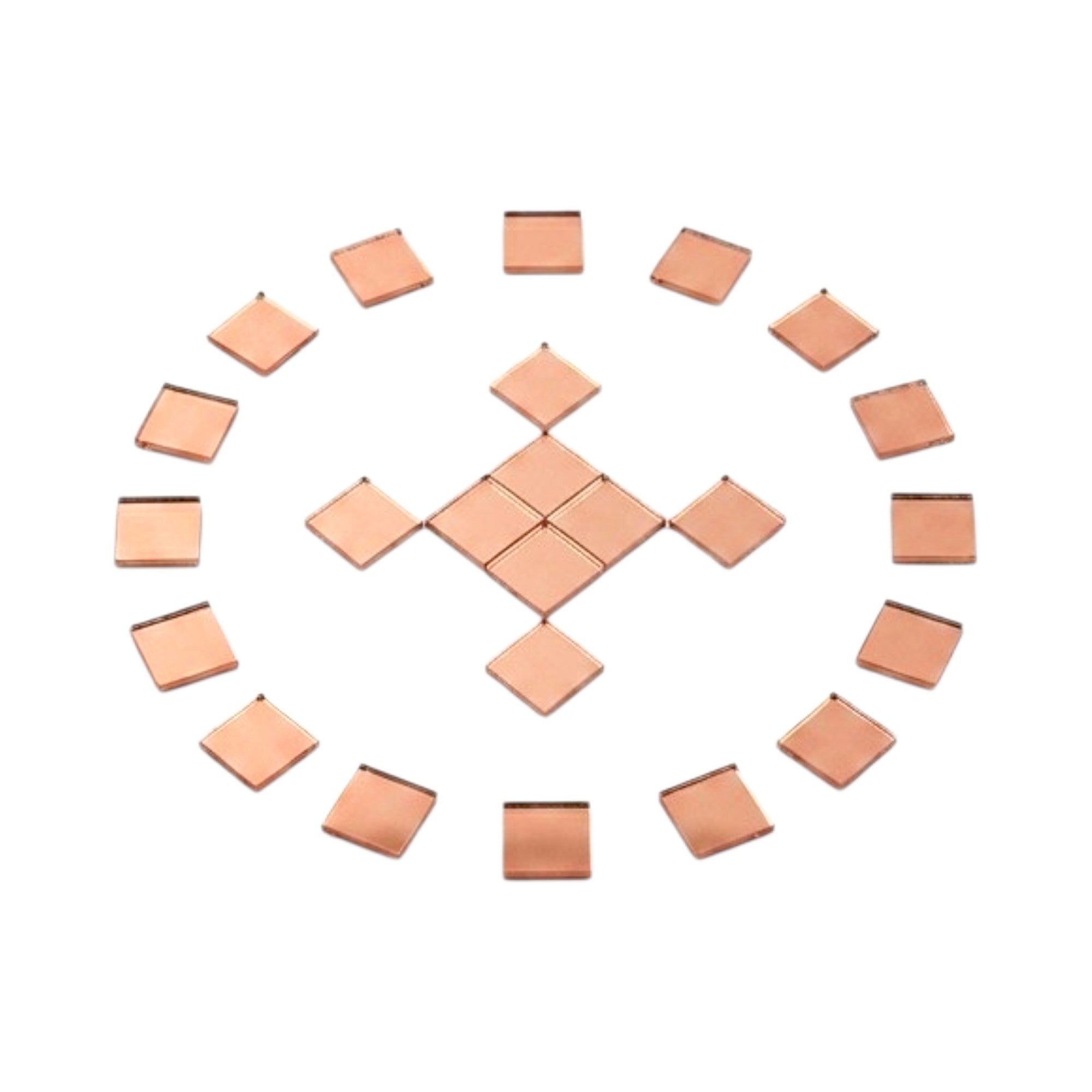 Pink Square Shape Mirror