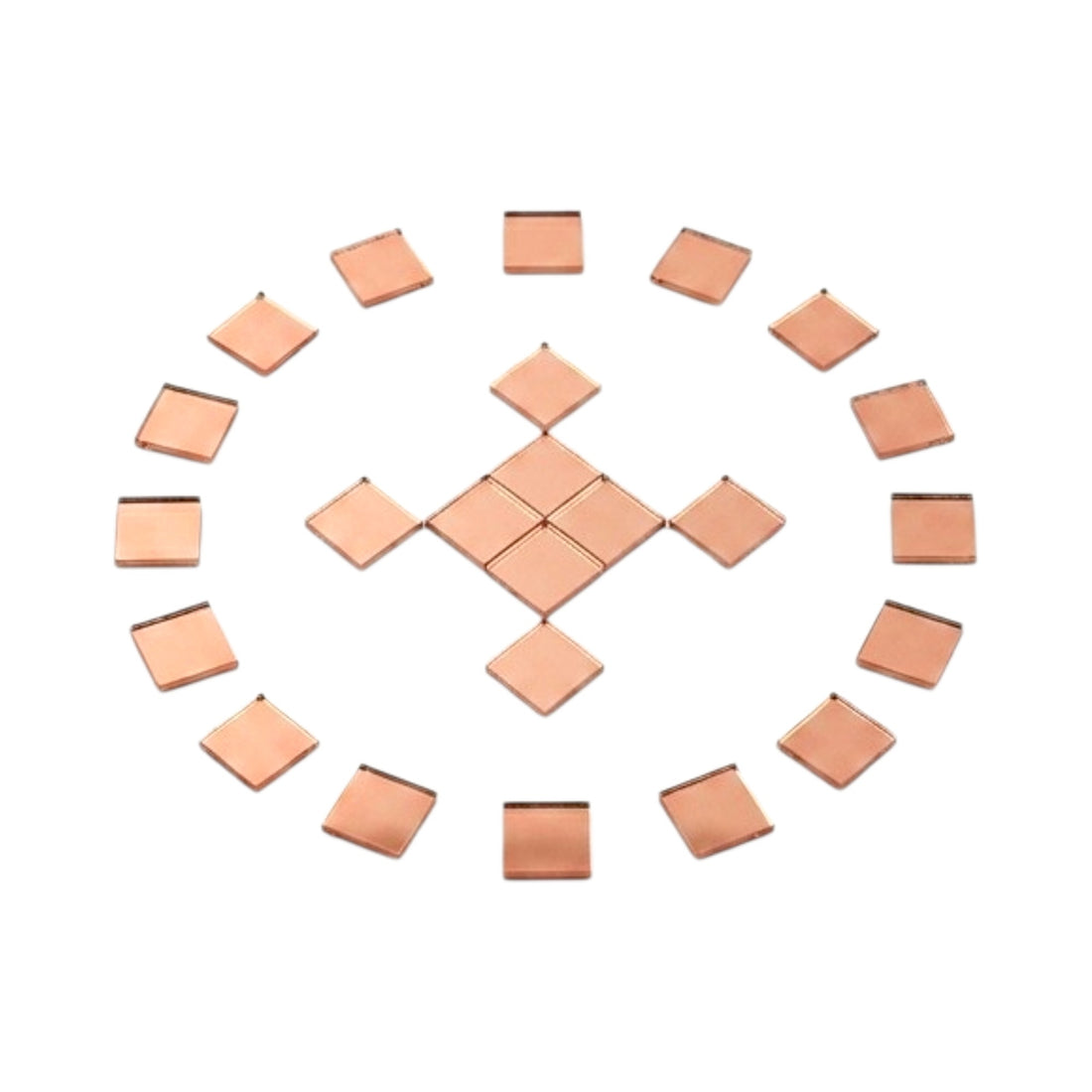 Pink Square Shape Mirror