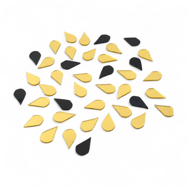 Golden Almond Shape Mirror
